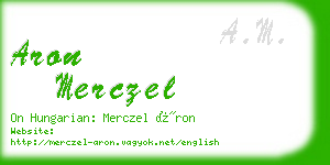 aron merczel business card